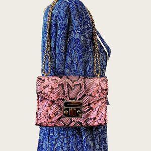 Michael Kors Rose 35S1GXOC1E Small Crossbody Bag In Carnation